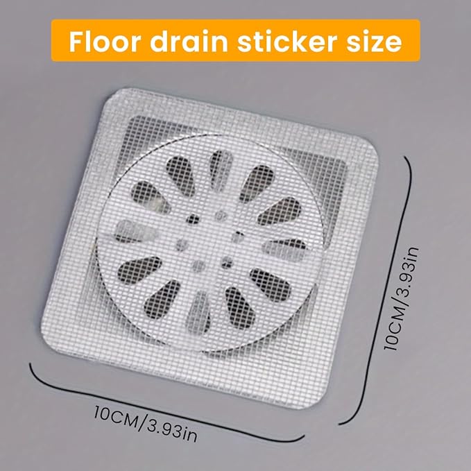 Kitchen Sink Strainer - Disposable Shower Drain Cover Hair Catcher Shower Drain Mesh Stickers, Reusable and Versatile Drain Cover for Bathroom Laundry Bathtub Kitchen Sink