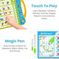 Intelligence E-Book for Kids - Learning Sound Book | English Letters & Words Learning Book, Fun Educational Toys. Activities with Numbers, Shapes, Animals Phonetic Learning Book for Toddlers + 1 Pencil Pouch FREE