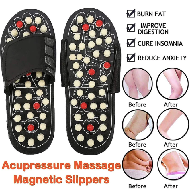 ACUPRESSURE AND MAGNETIC THERAPY SLIPPERS