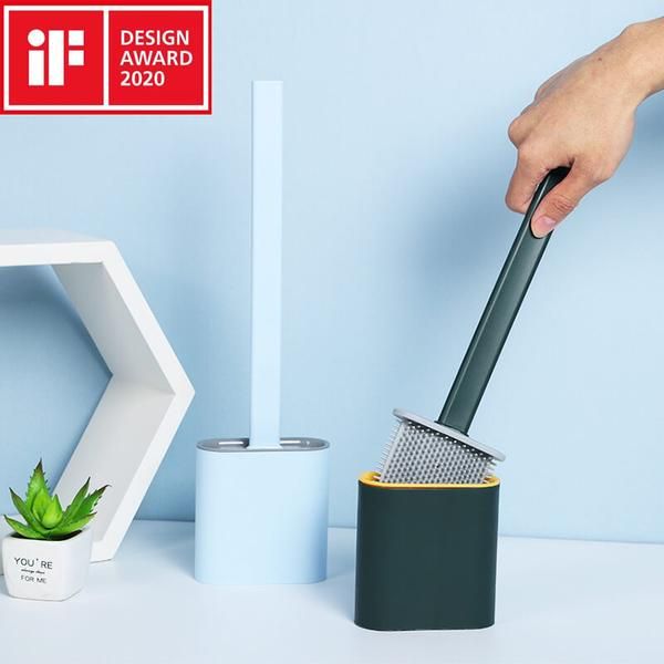 Silicone Flex Toilet Brush With Holder