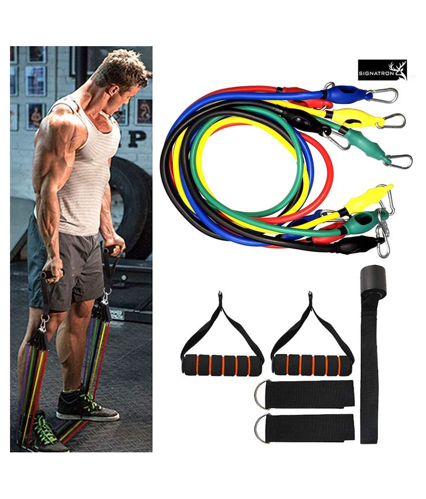 Resistance Bands Set (11pcs), Exercise Bands with Door Anchor, Handles, Waterproof Carry Bag, Legs Ankle Straps for Resistance Training, Physical Therapy, Home Workouts